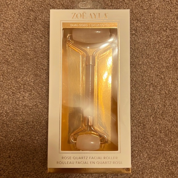 Zoe Ayla Rose Quartz Facial Roller - Picture 1 of 5